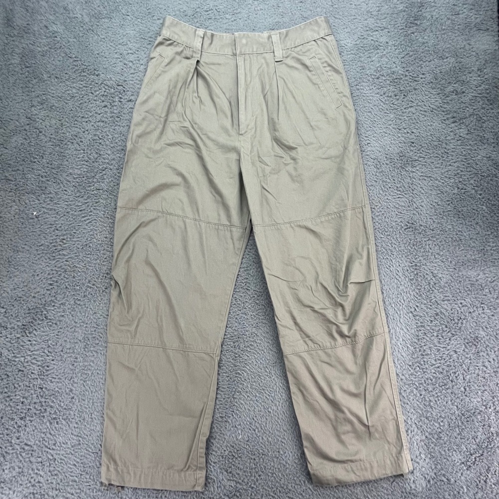 Uniqlo U Wide Leg Pleated Cargo Pants Khaki Men Size 29